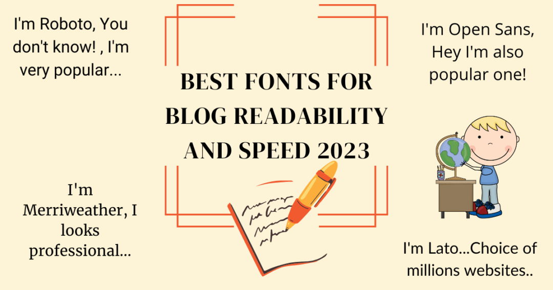 Best fonts for blog readability and speed 2023 Designaxy